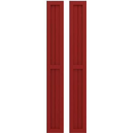 Americraft 2-Board Exterior Wood 2 Equal Panel Framed Board-n-Batten Shutters, ARW101BF207X41BRH